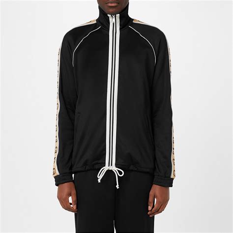 gucci tracksuit men's black|Gucci ribbon tracksuit top.